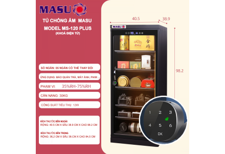 Tủ chống ẩm 120 lít Masu MS-120 Plus